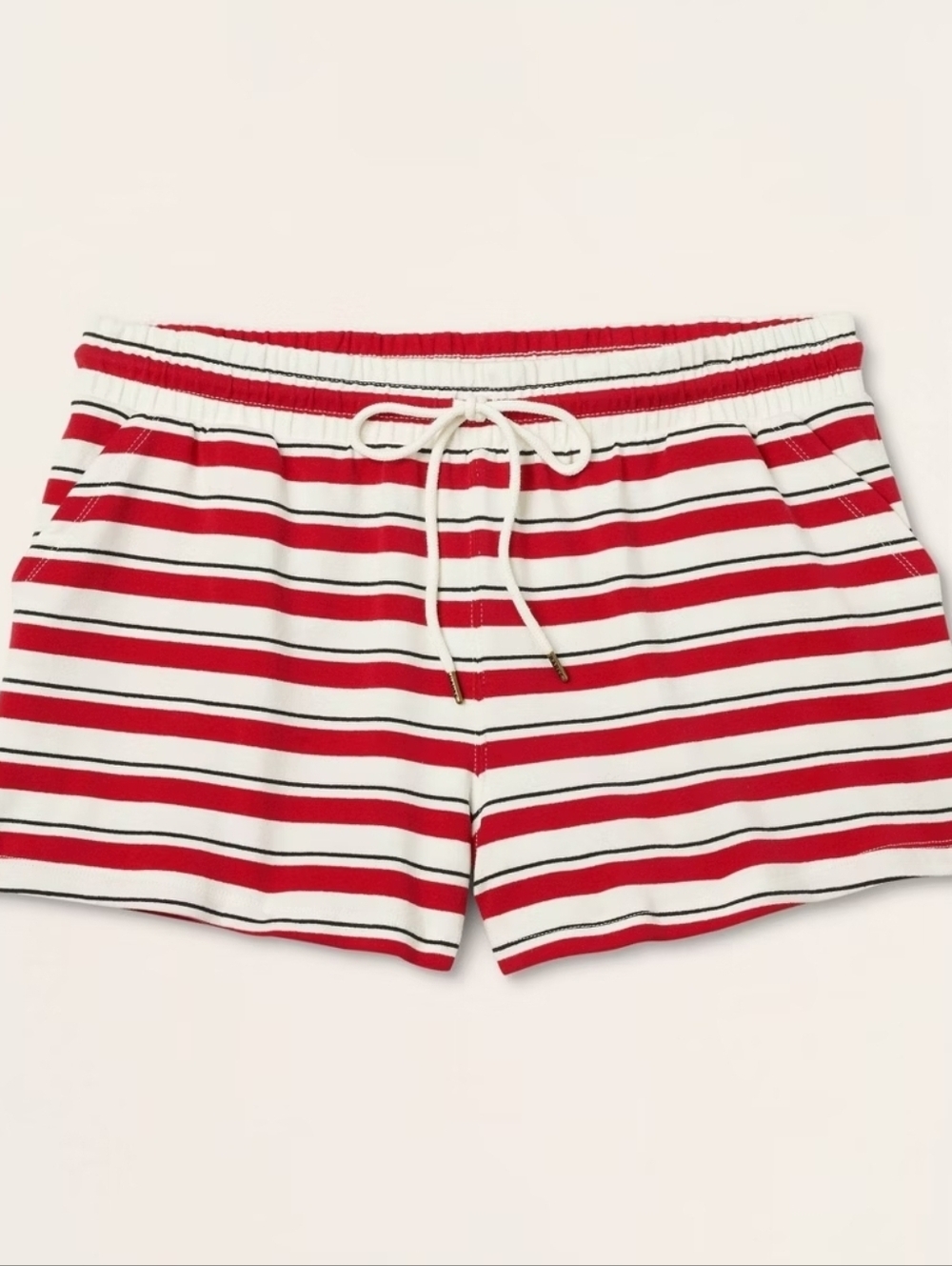 PARKE x Target Red and White Striped Drawstring Shorts. Size Small